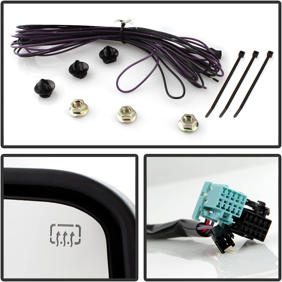 Telescoping Power Heat LED Signal Towing Side Mirrors Chrome Driver + Passenger D466623