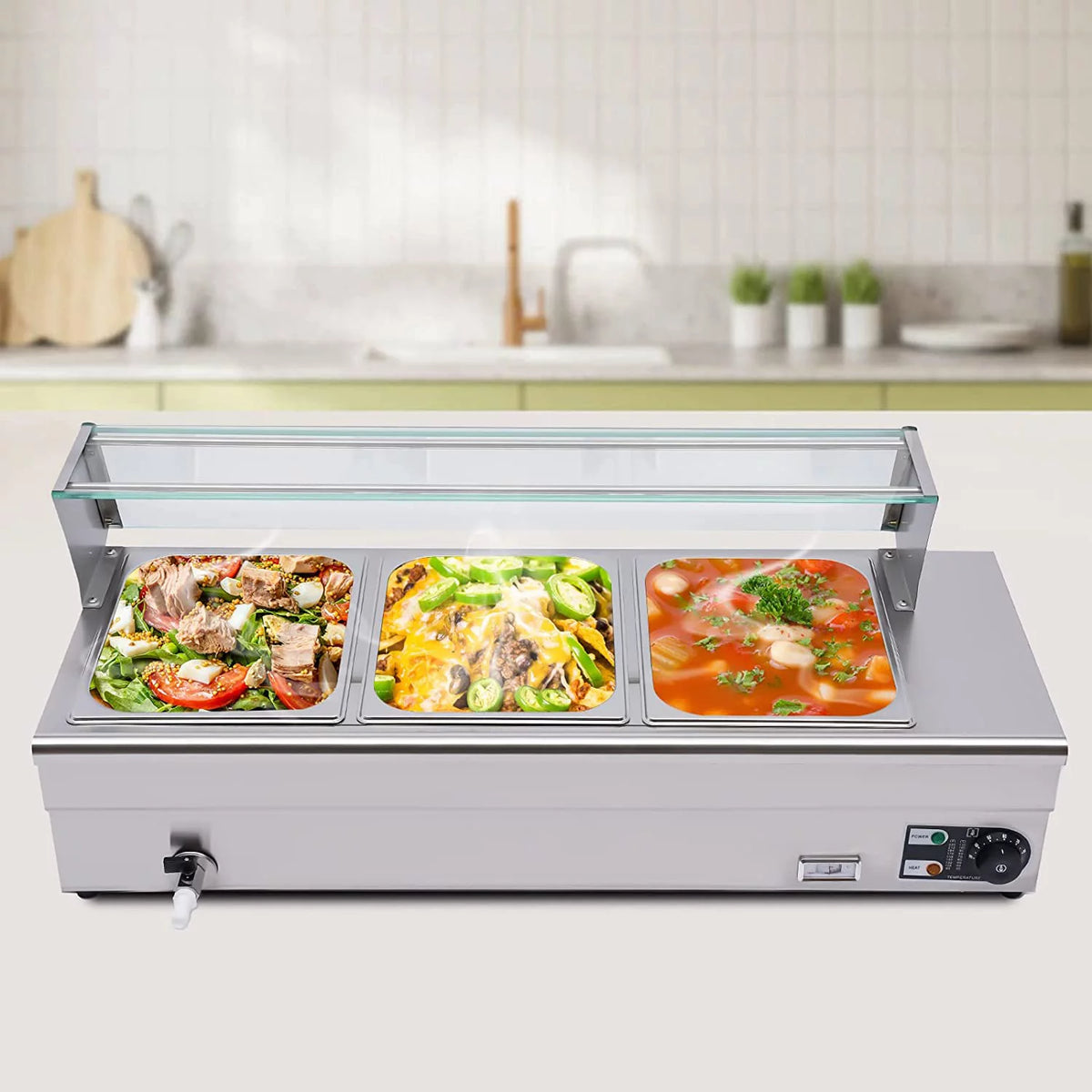 3 Pans 1200W Food Warmer J5311