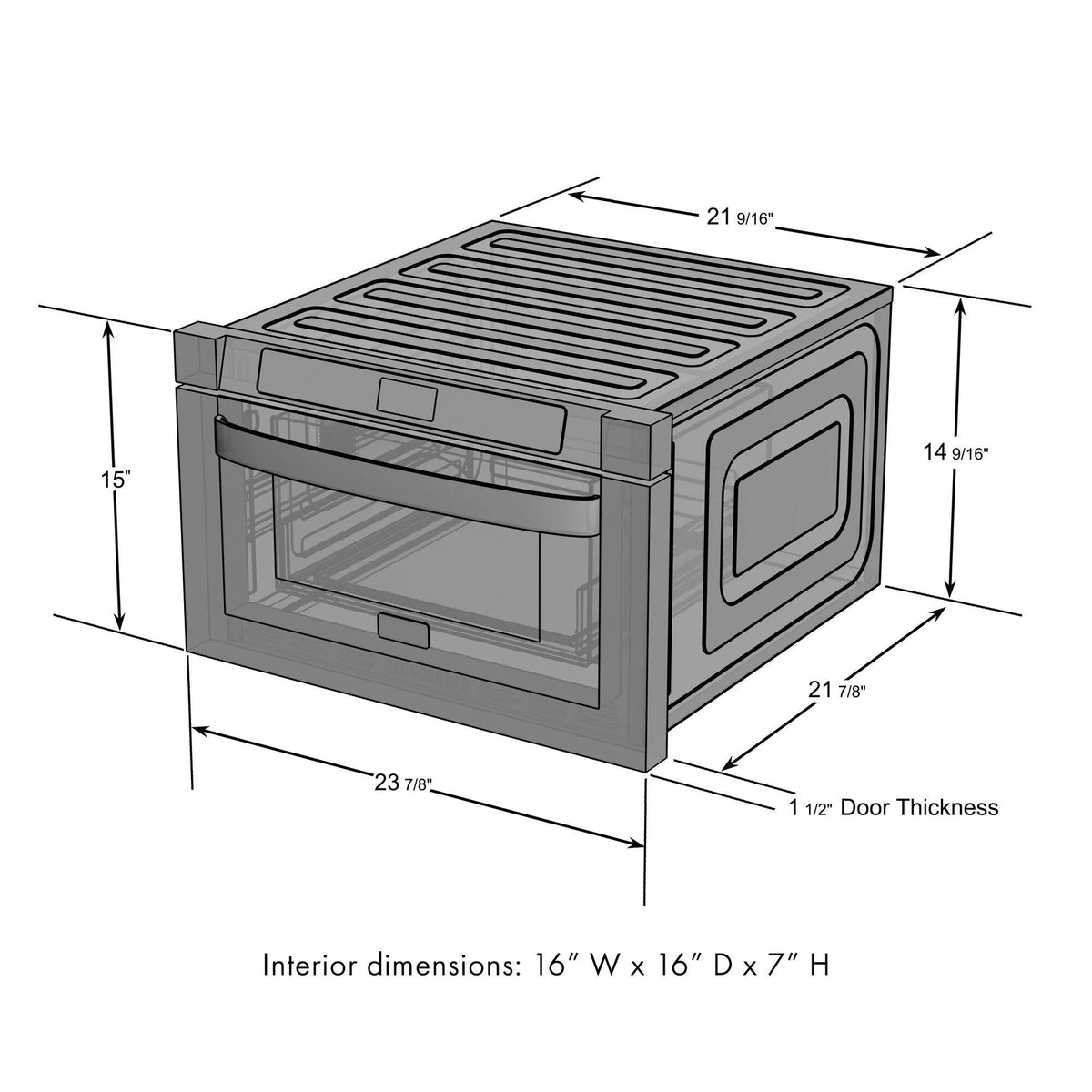 24" 1.2 cu. ft. Black Stainless Steel Microwave Drawer J4407