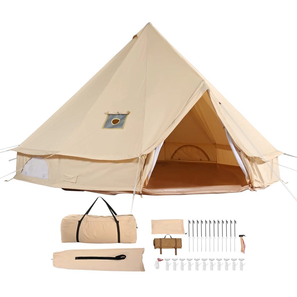 Canvas Bell Tent 4-Season with Stove Jack I488