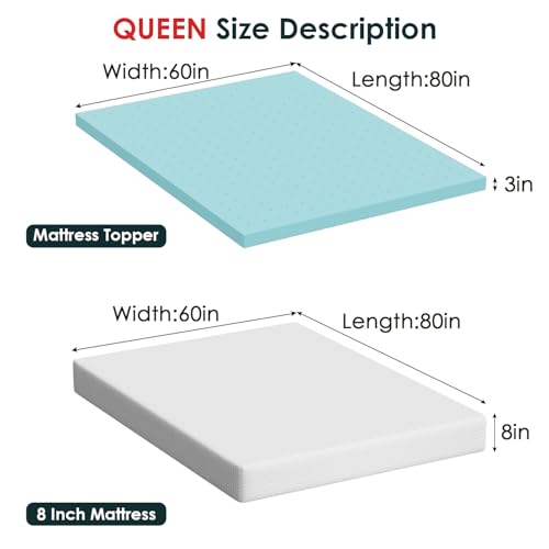 Queen Medium Firm Gel Memory Foam Mattress Y3292
