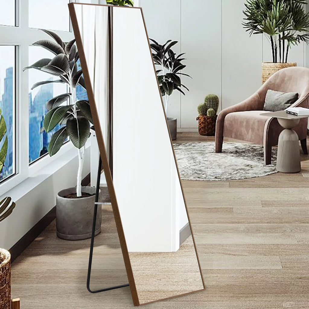 Full-Length Rectangular Wooden Floor Mirror P3069