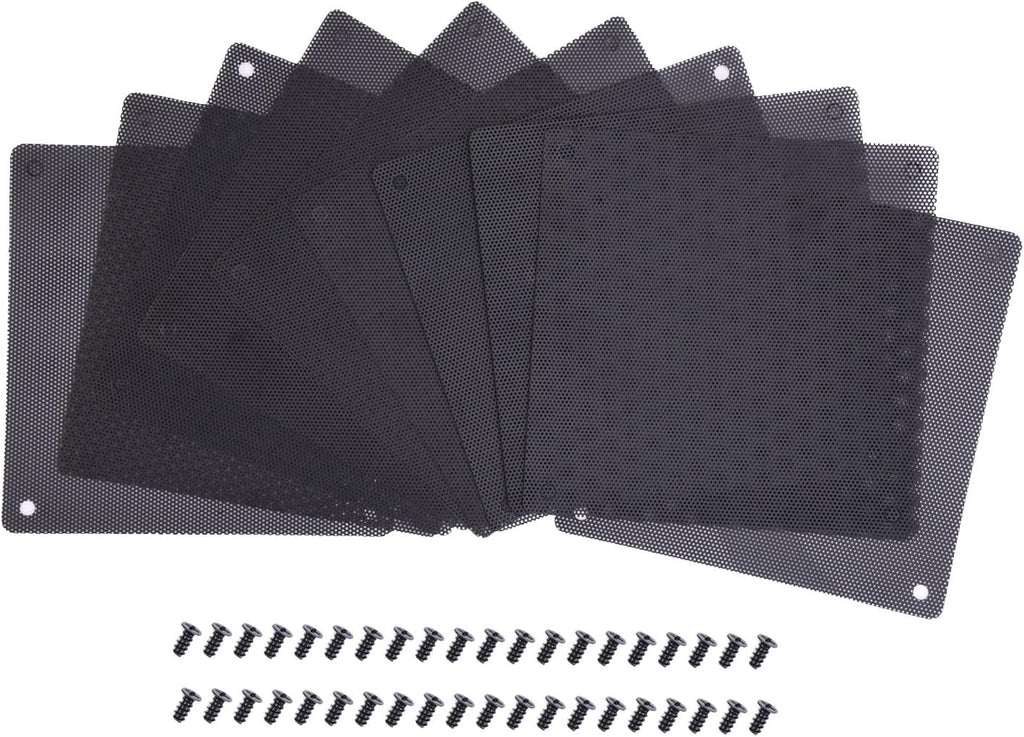 120 mm Black PVC Computer Fan Dust Filter 10 Packs Z122
