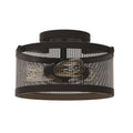 Semi Flushmount Light Fixture Graphite B311