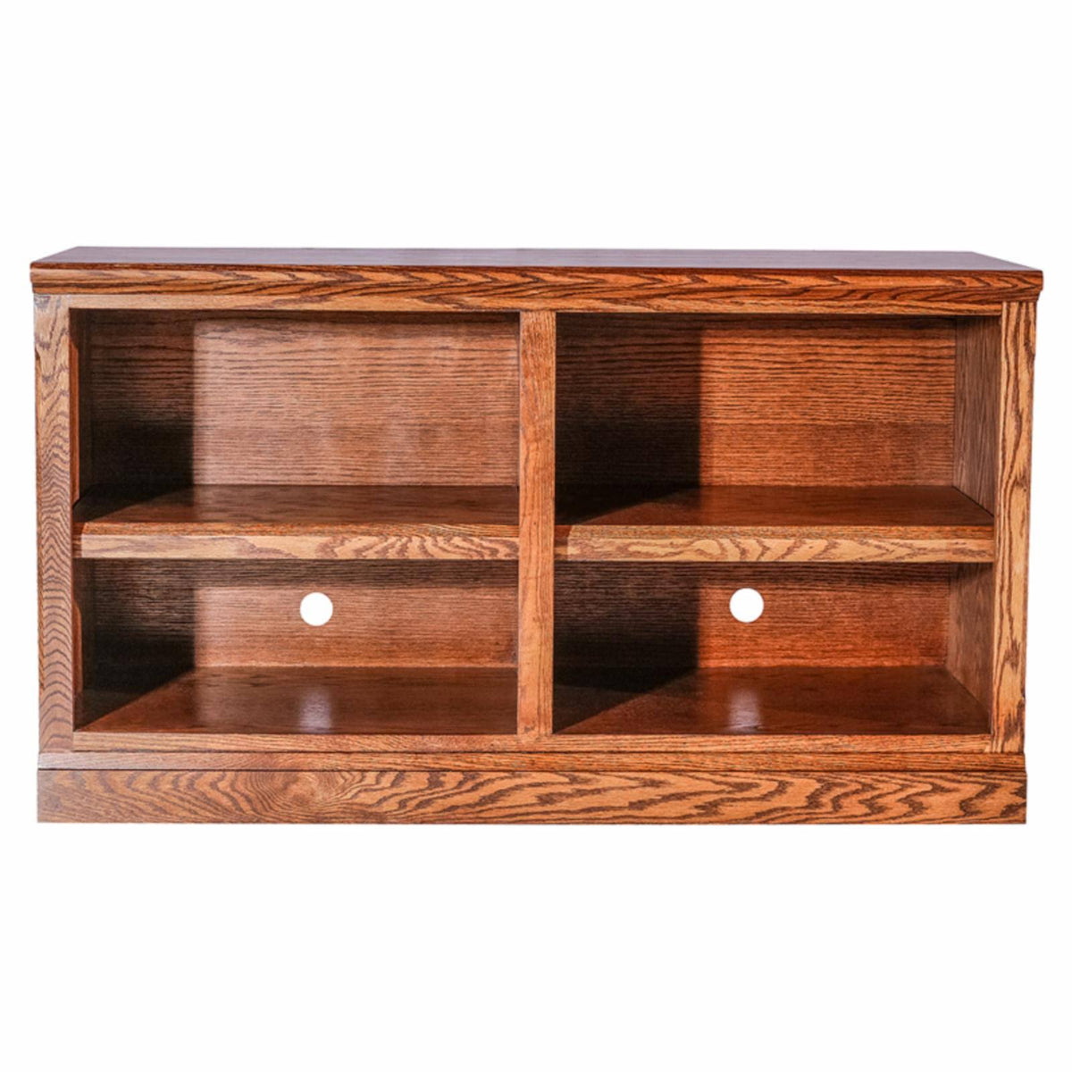 Black Oak TV Cart with Open Shelves I691115
