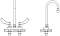 Commercial 4 in Cast Deckmount Swing C219147