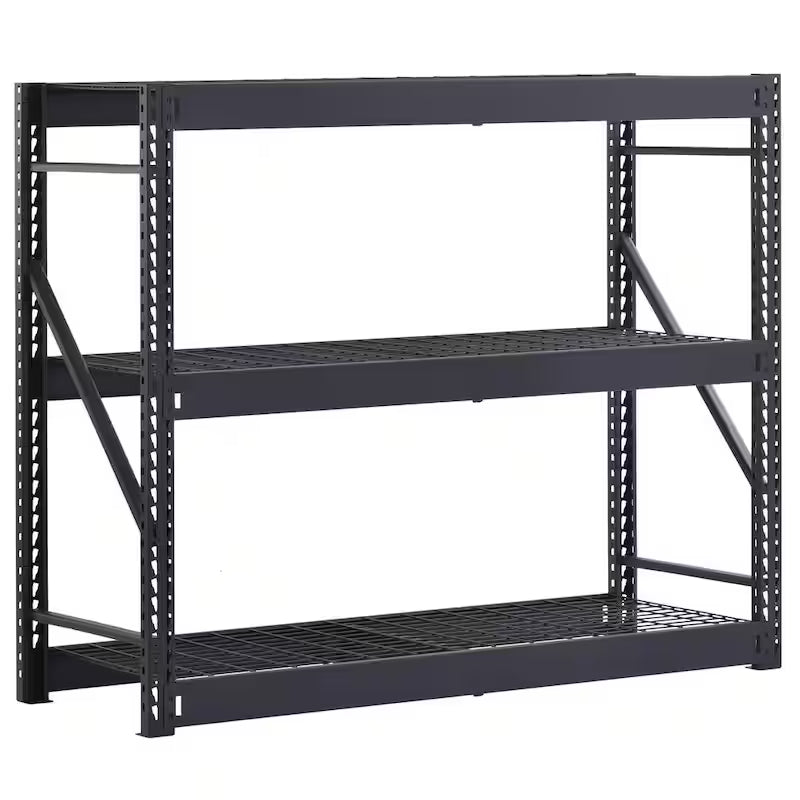 3-Tier Steel Freestanding Garage Storage Shelving Unit in Black F73261