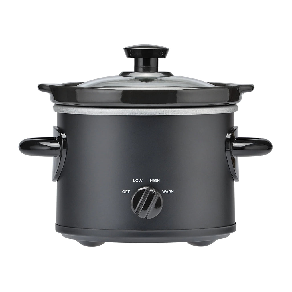 2 QT Slow Cooker, Matte Black Finish, Removeable Stoneware Pot P619