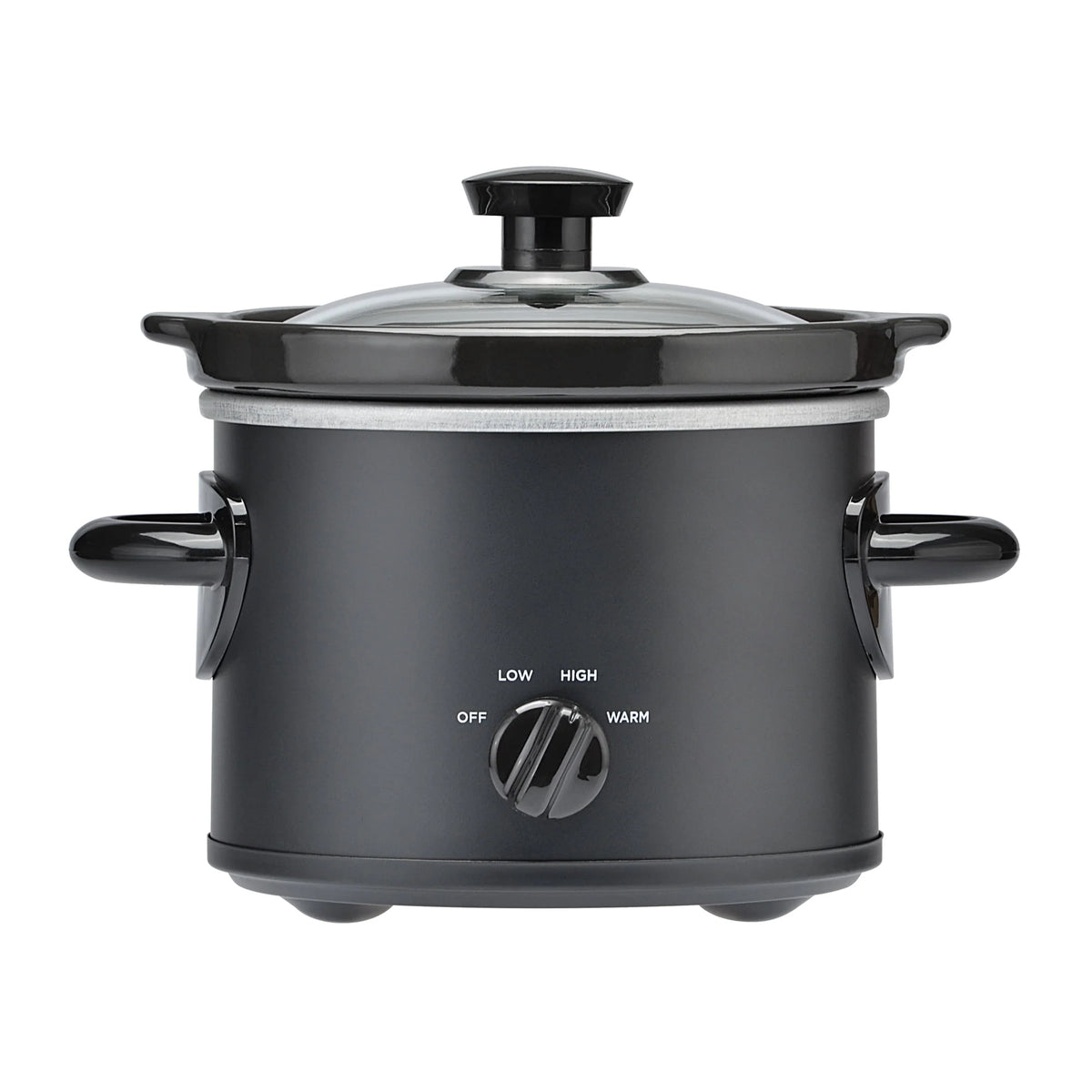 2 QT Slow Cooker, Matte Black Finish, Removeable Stoneware Pot P619