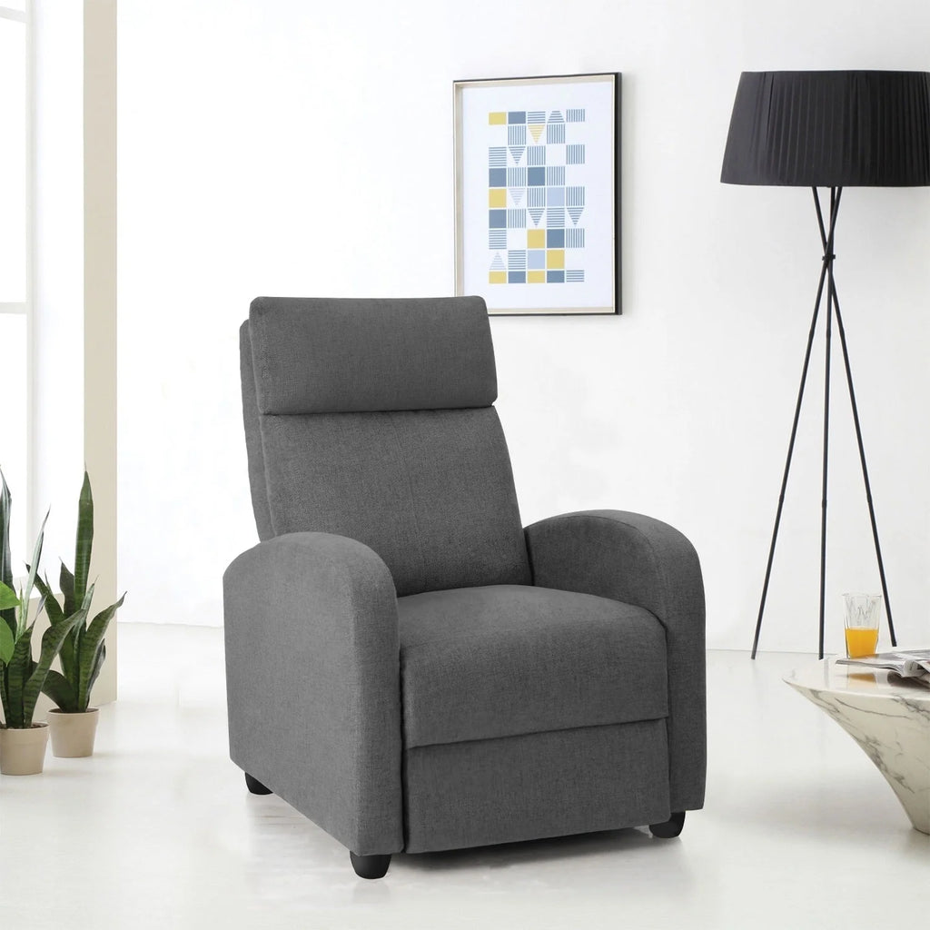 Gray Fabric Massage Recliner Chair Y582609