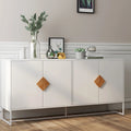 White Storage Sideboard Cabinet with 4 Doors F1918