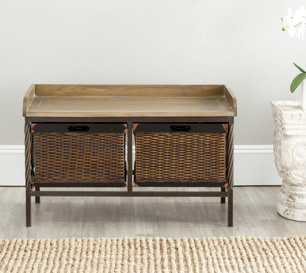 Antique Pewter French Grey Storage Bench A101571