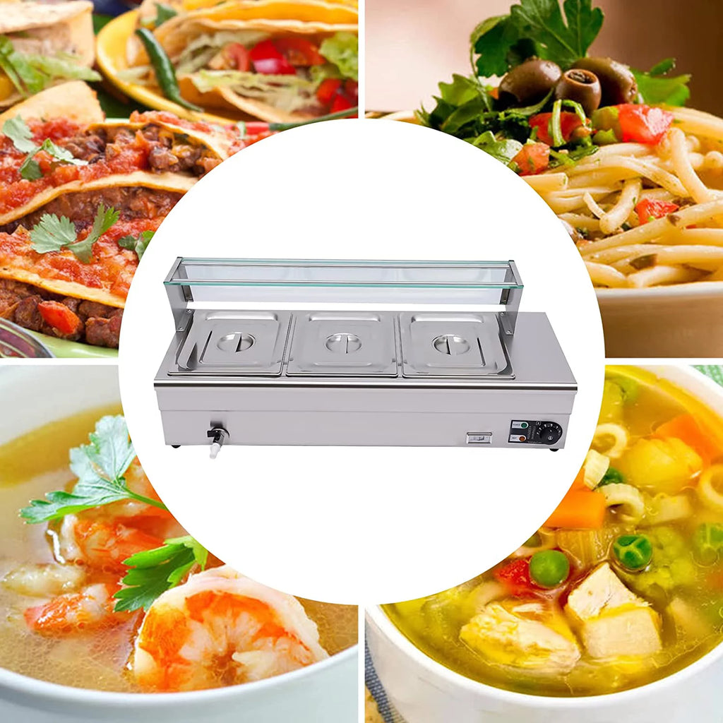 3 Pans 1200W Food Warmer J5311