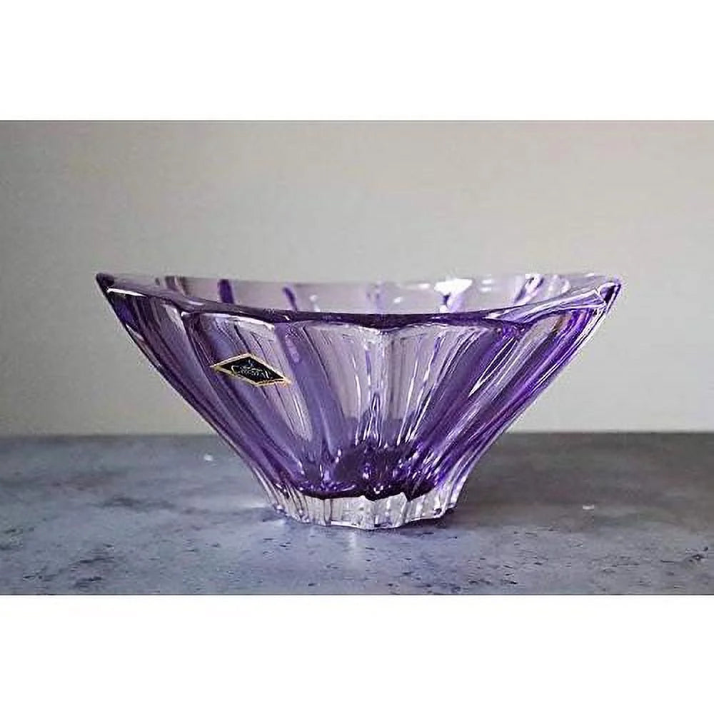 Amethyst Purple Crystal Glass Bowl-Vase Q59969