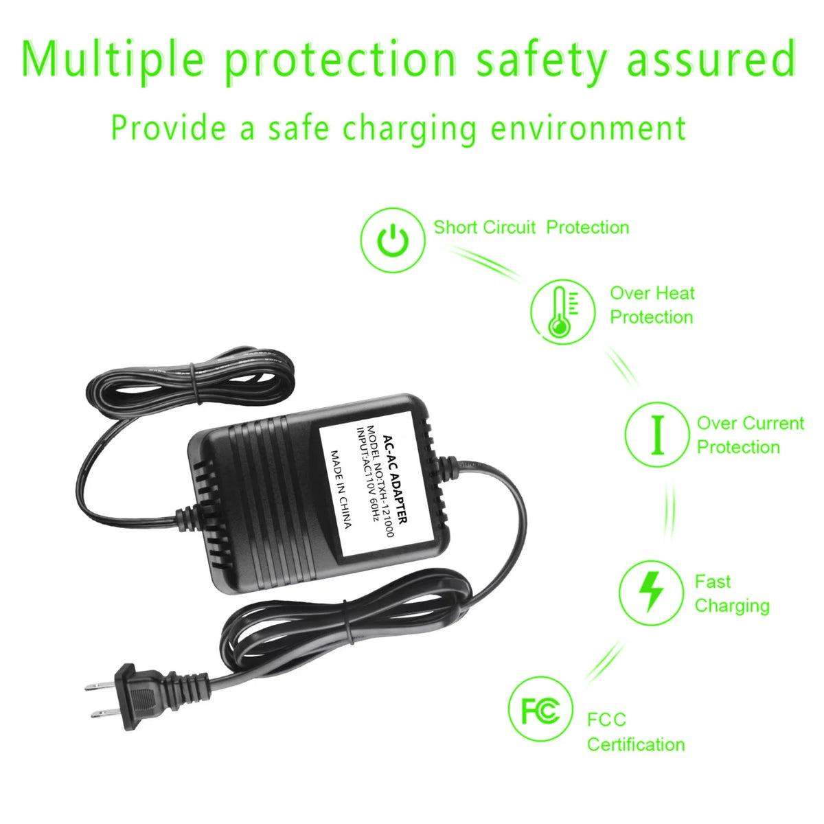AC/AC Adapter Power Supply Cord Cable E614
