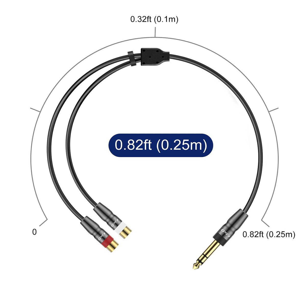 6.35mm to 2RCA Stereo Audio Adapter Cable N8904
