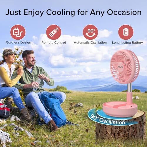 Portable Rechargeable Oscillating USB Desk Floor Fan C426