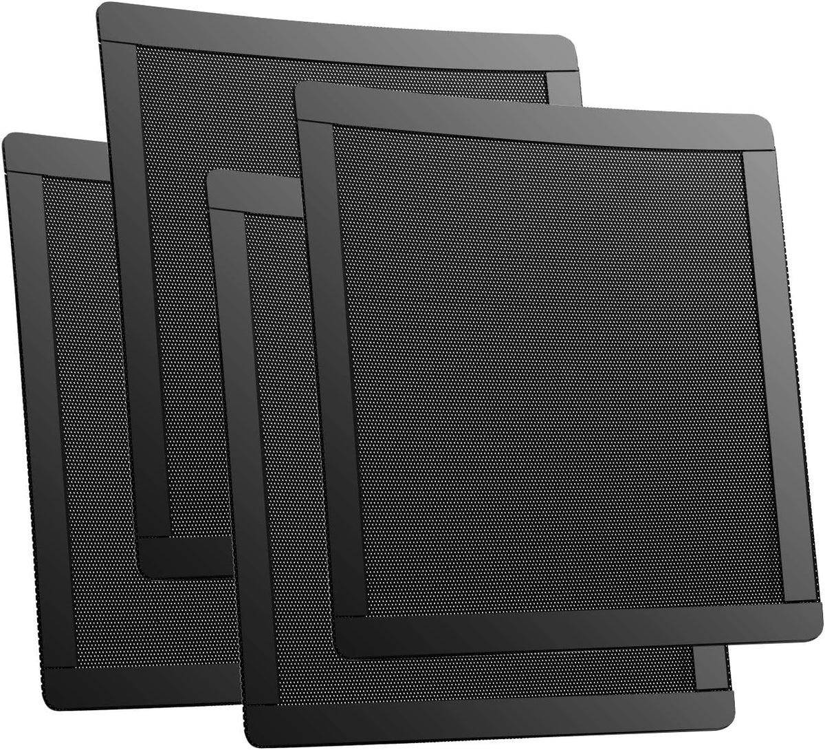 120mm Magnetic PVC Fan Dust Filter Mesh Cover Black 5-Pack S6987