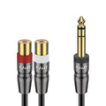 6.35mm to 2RCA Stereo Audio Adapter Cable N8904