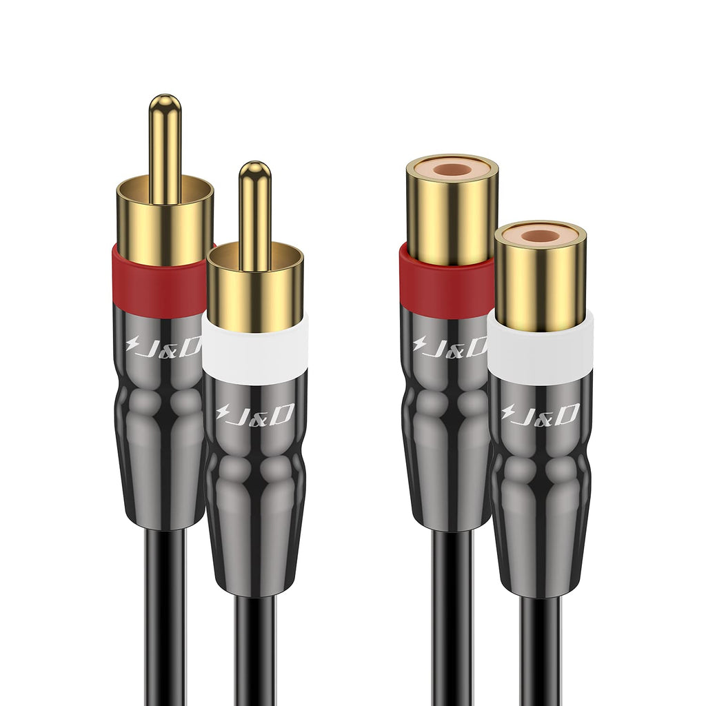 2 RCA Male to Female Extension Cable 6 Feet V1815