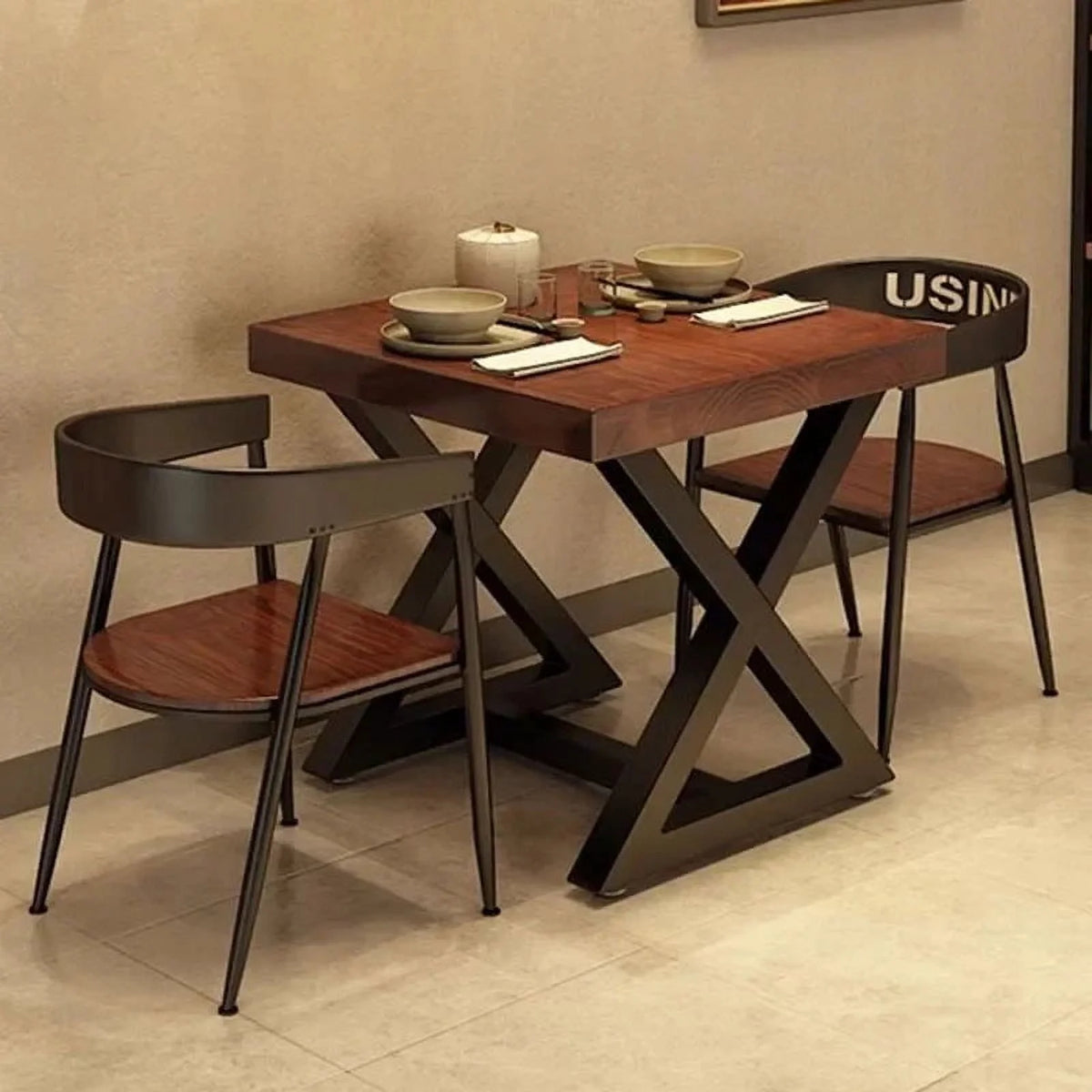 Minimalist Rectangle Waterproof Dining Table Y26548