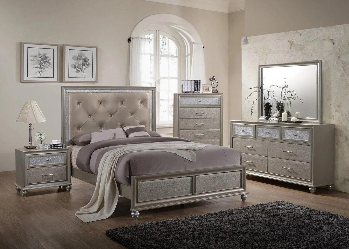 Champagne 4pc Full Size Bedroom Set I1646