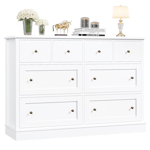 8 Drawer Walnut Wood Dresser F3831