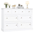 8 Drawer Walnut Wood Dresser F3831