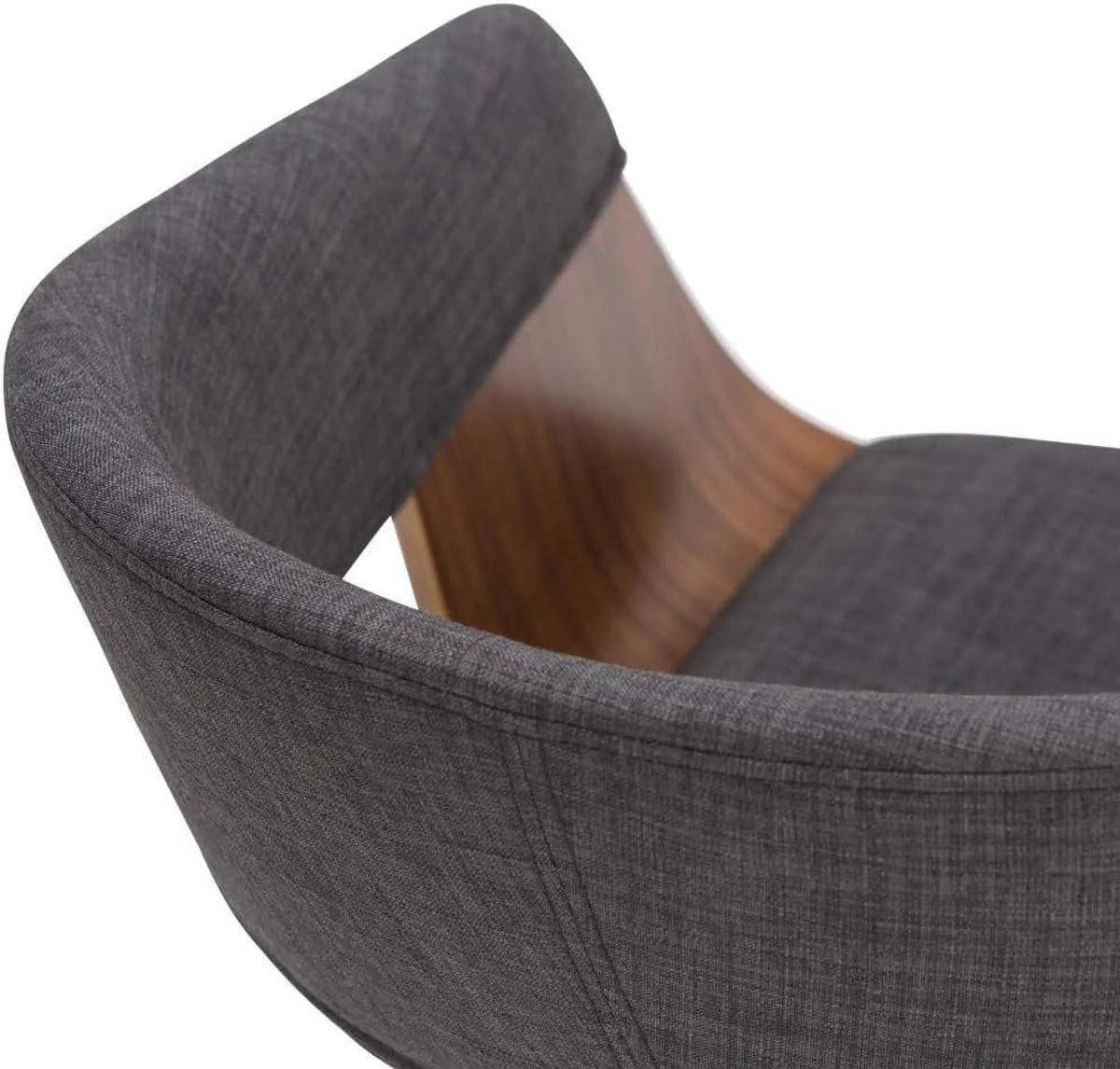 Charcoal Grey Linen Look Fabric Dining Chair R1711