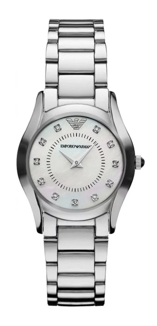 White Silver Stainless Steel Women Watch B7353