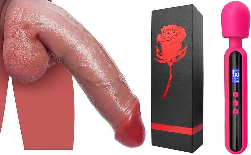 12.6 Inch Realistic Dildo Vibrator Wand Sex Toy Personal Massager W7521