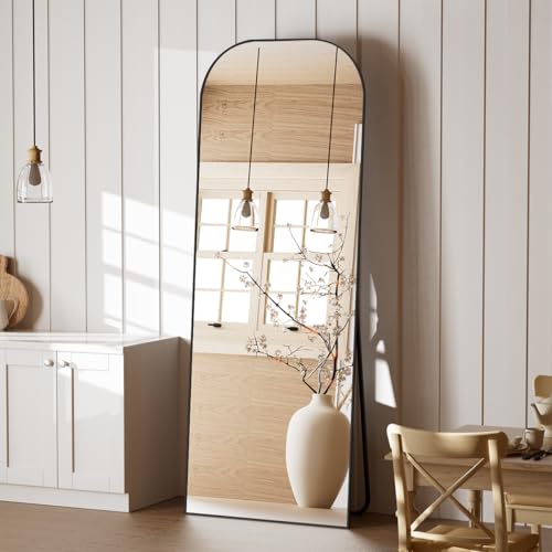 56"x21" Gold Domed Top Floor Mirror with Stand Z401
