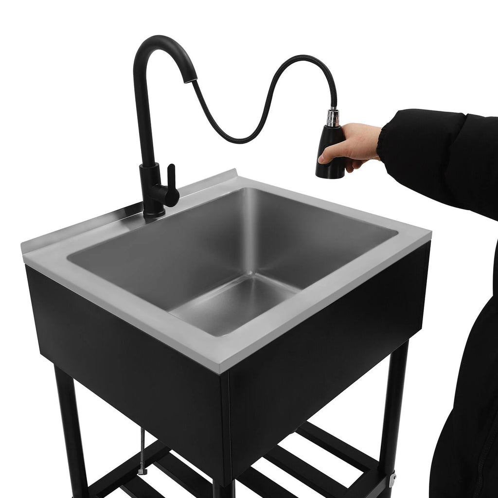 Stainless Steel Commercial Kitchen Prep Table Single Bowl A6956