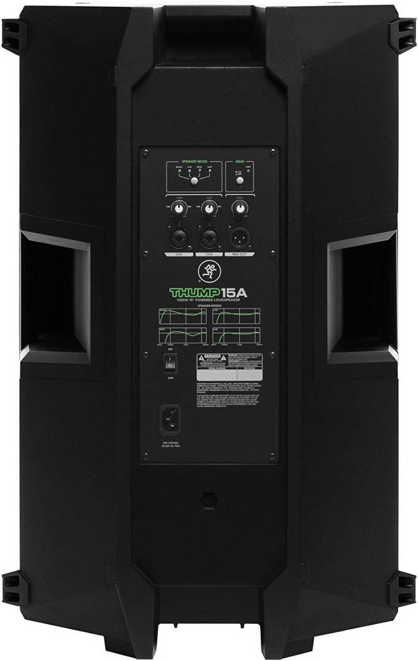 1300W 15 Powered Loudspeaker with Speaker Stand and 2 XLR Cables T356711