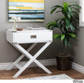White Painted Wood Accent Side Table Y322