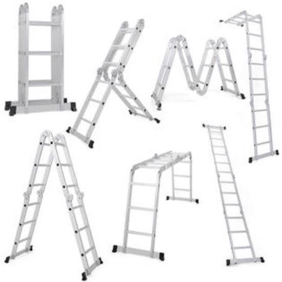 12.5ft Aluminum Folding Scaffold Ladder J354510