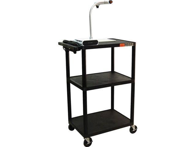 Black Multi Height Presentation Cart with Electric D2901