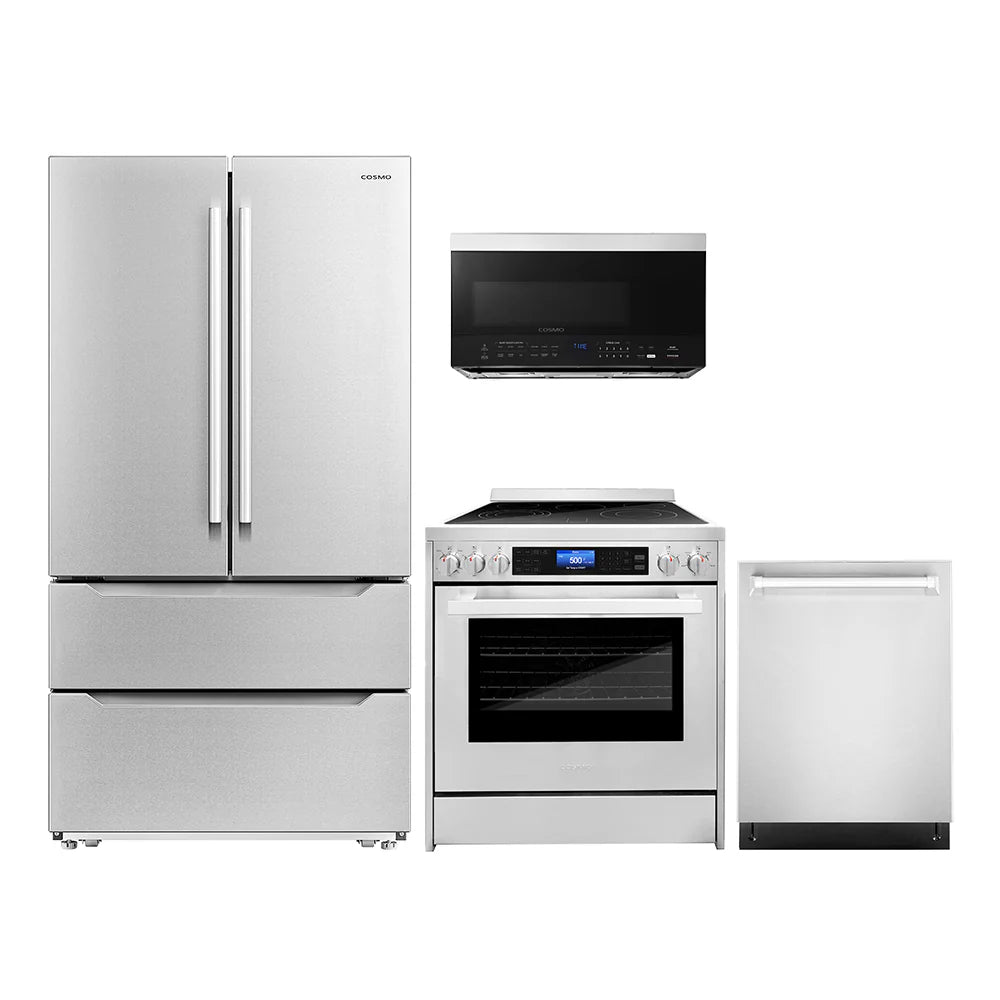 30 Electric Range, Refrigerator with Ice Maker, Dishwasher and Microwave P812