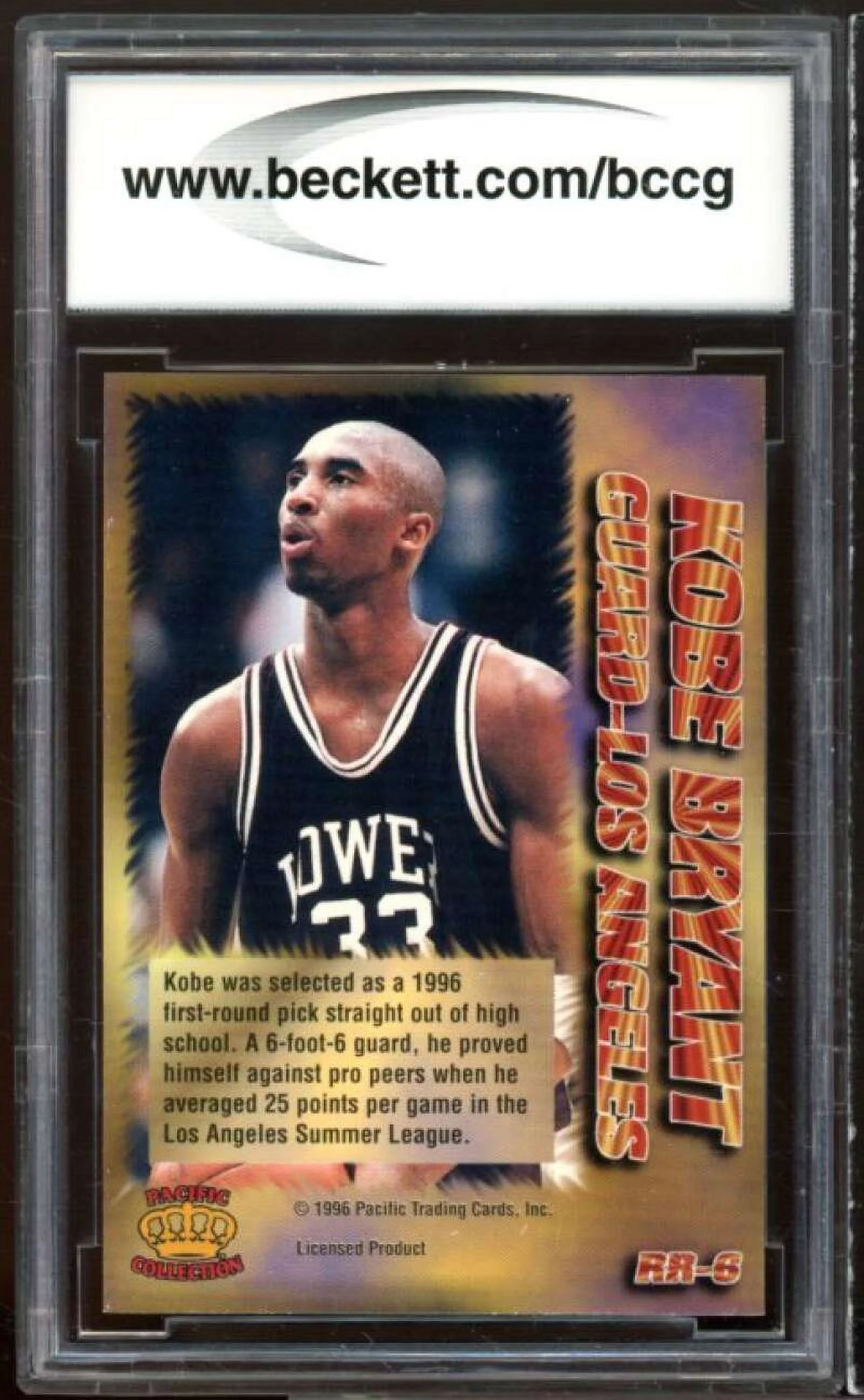 1996 Kobe Bryant Rookie Card Q796
