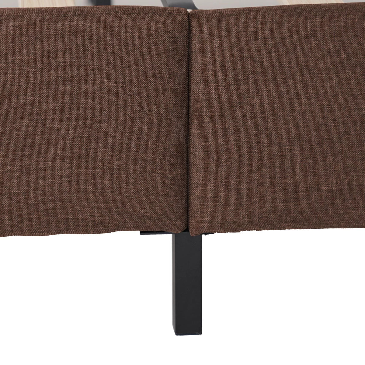 Queen Size Wood Platform Bed Frame with Headboard and Footboard Brown Q816