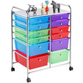 12 Drawer Rolling Storage Cart, Black X740843