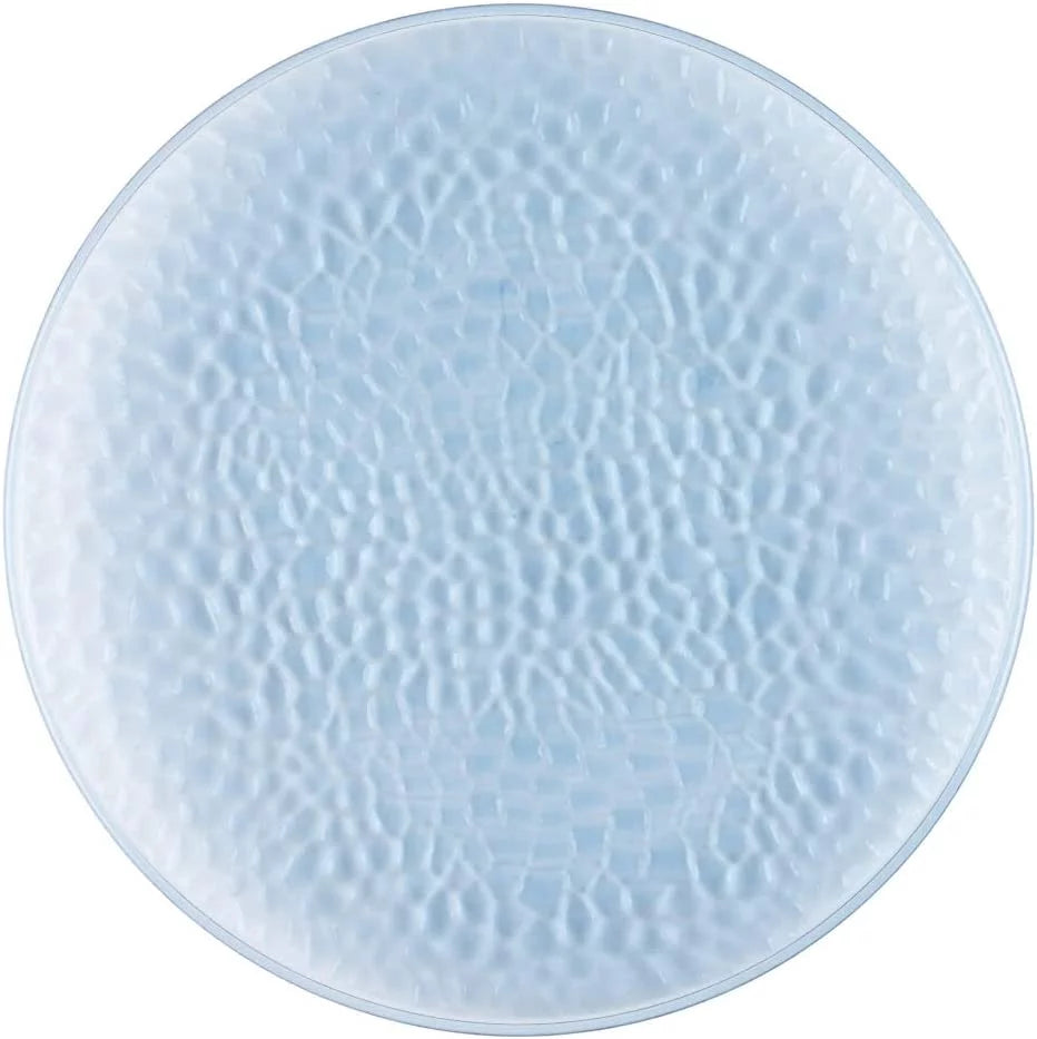 13" Round Translucent Blue Plastic Plates E239188