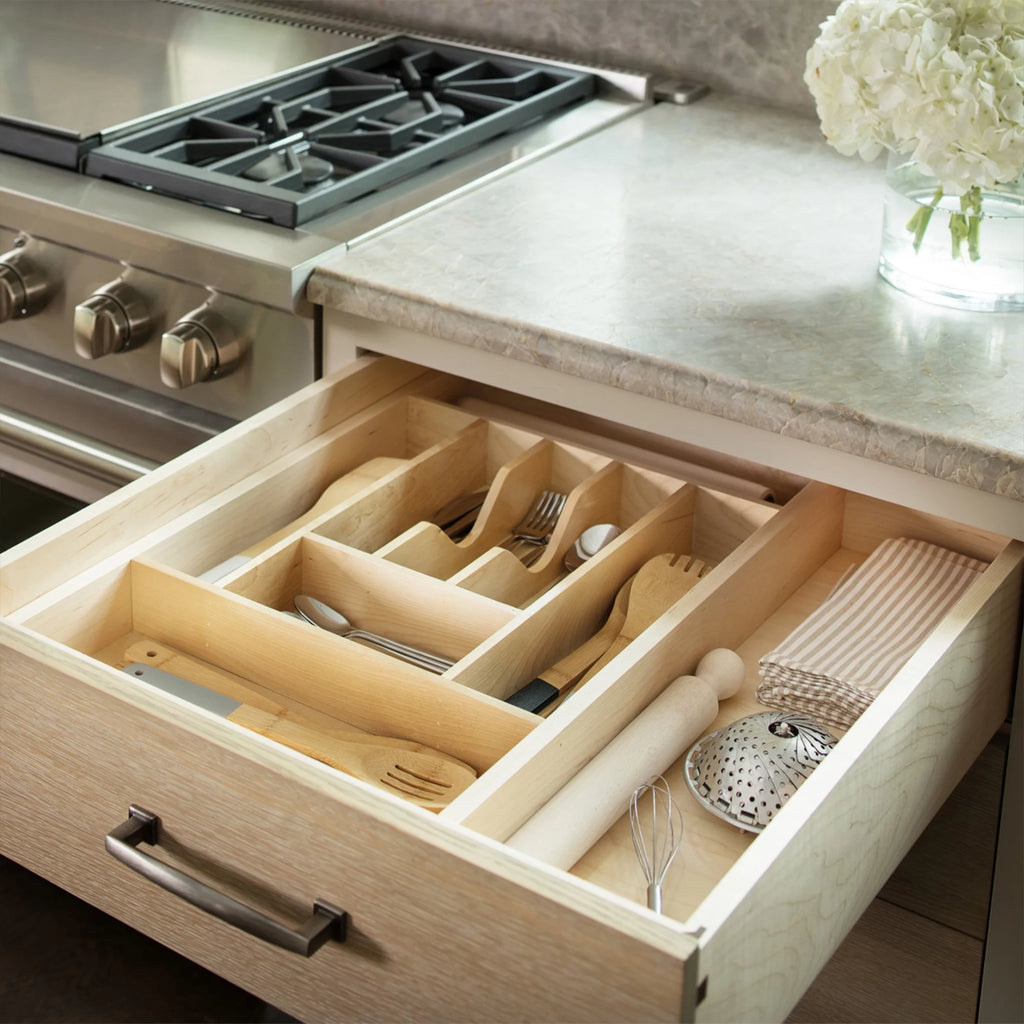 Wood Cutlery 9 Compartment Cabinet Insert X951