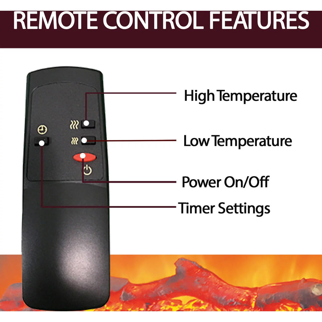 5116 BTU Curved Electric Fireplace Insert J7605
