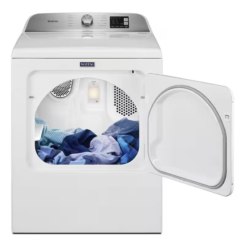 White Electric Vented Dryer with Moisture Sensing N65837