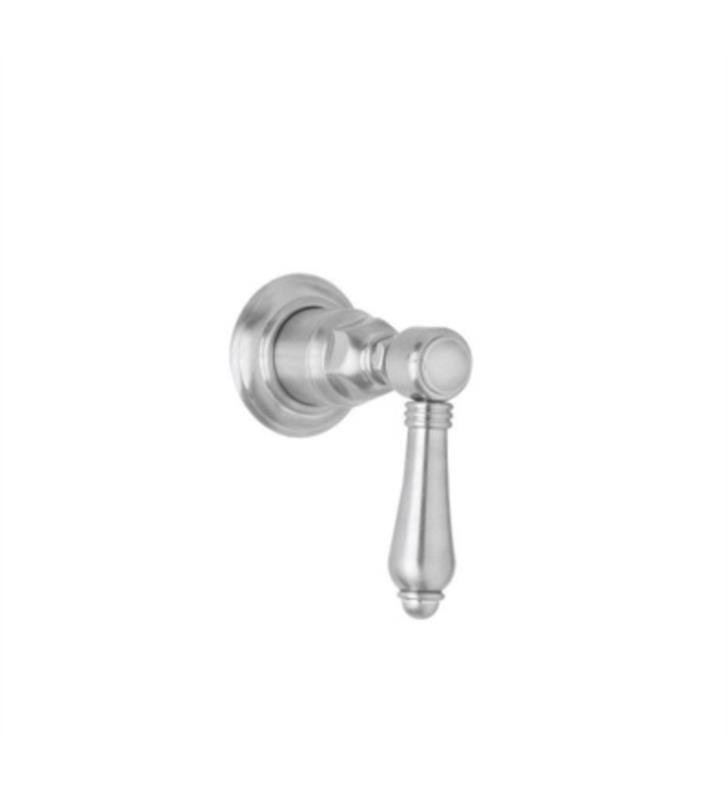 Satin Unlacquered Brass Volume Control and 4-Port Diverter Trim with Lever Handle I682