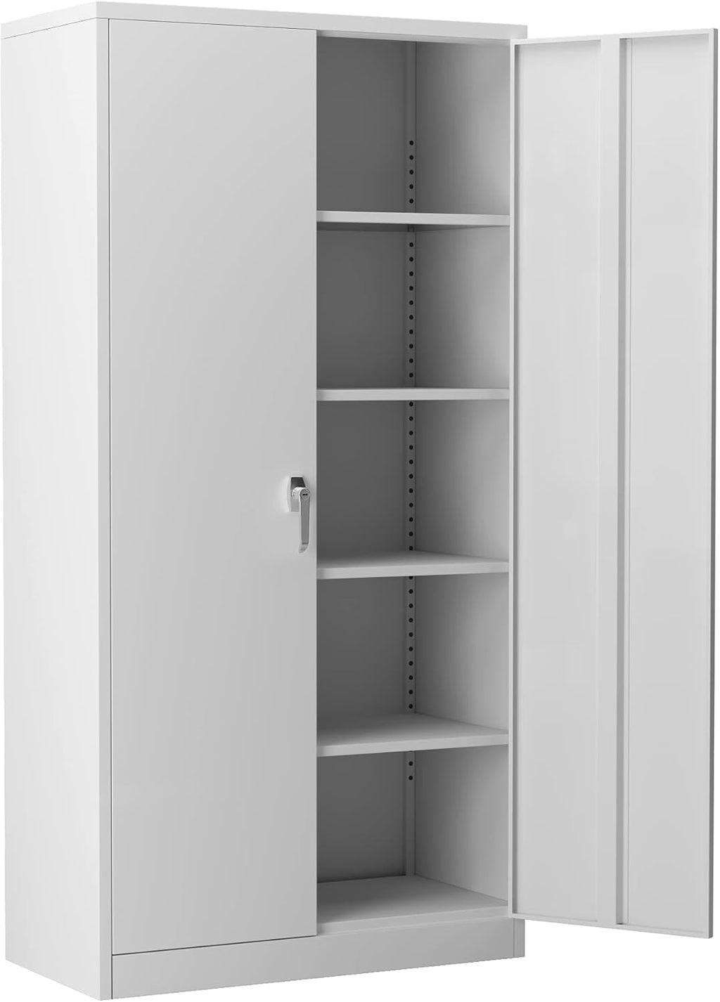 72 Inches Steel Locking Storage Cabinet with 4 Adjustable Shelves E89539