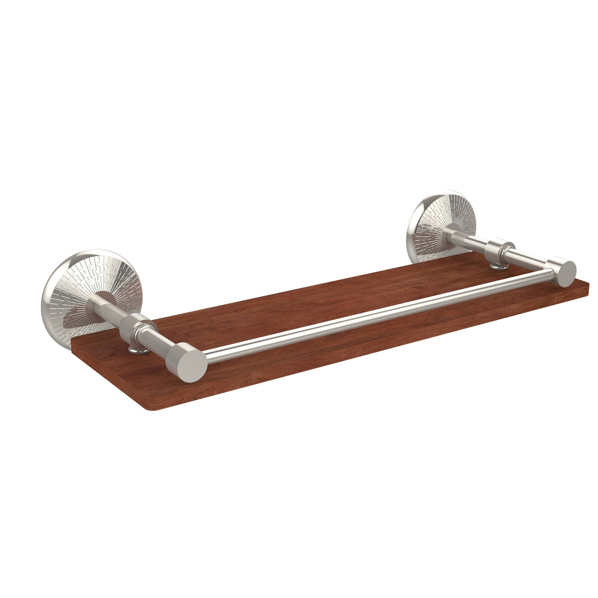 16 inch Solid IPE Ironwood Shelf with Gallery Rail P12272