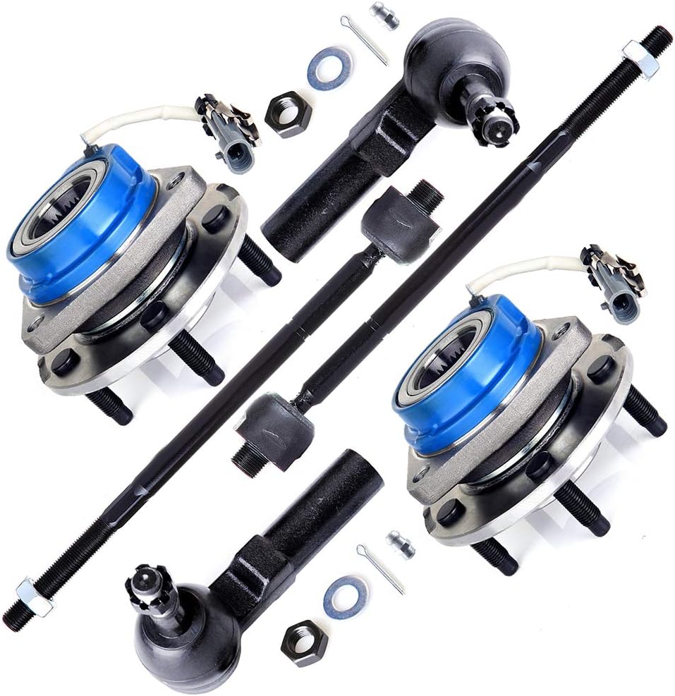 6pcs Suspension Tie Rod Ends Front Wheel Hub Bearing Y367