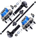 6pcs Suspension Tie Rod Ends Front Wheel Hub Bearing Y367